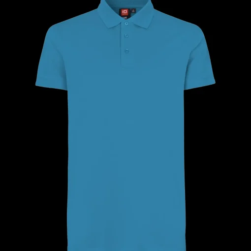 ID stretch herre poloshirt turkis str. 2XL