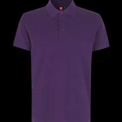 ID stretch herre poloshirt lilla str. 2XL