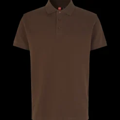 ID stretch herre poloshirt mocca str. 2XL