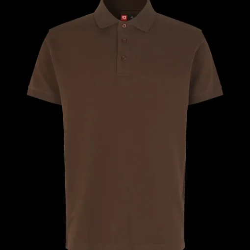 ID stretch herre poloshirt mocca str. 2XL