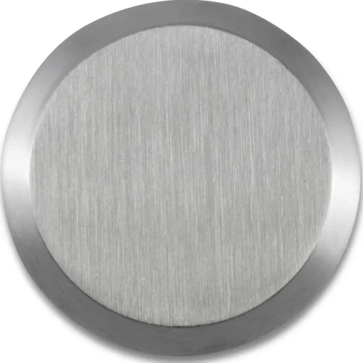 Jasa blindskilt Ø52 mm x 12 mm massiv rustfri stål