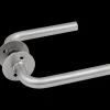 Jasa dørgreb L-form 19 mm m/massiv roset rustfrit stål