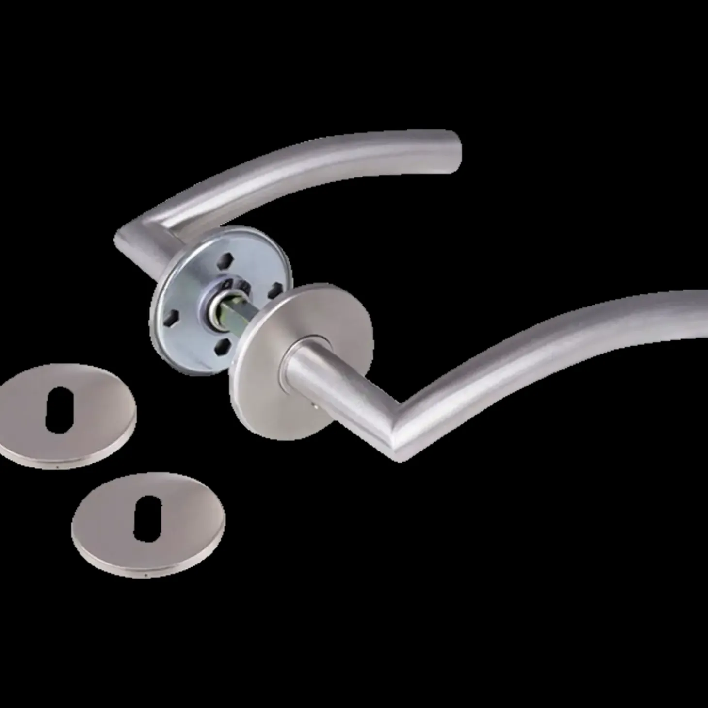 Jasa dørgreb L-form med bue 16 mm rustfrit stål