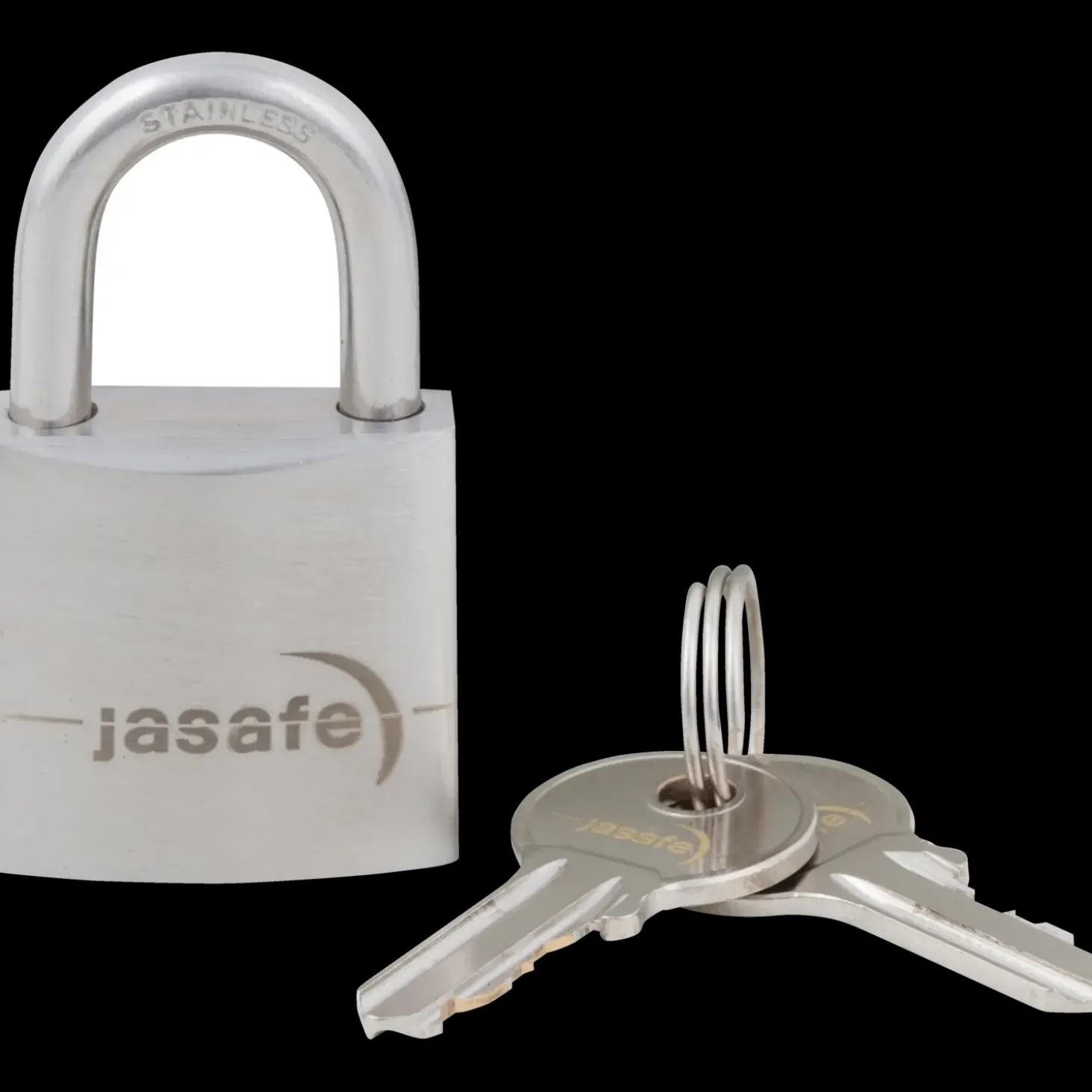 Jasafe hængelås 40 mm m/hærdet bøjle rustfri