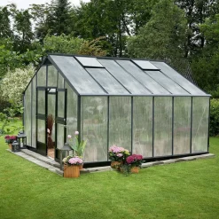 Juliana Gartner 16,2 m² drivhus antracit/sort med 10mm polycarbonat