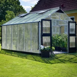 Juliana Premium 13,0 m² drivhus alu/sort med 10mm polycarbonat