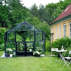 Juliana Premium 13,0 m² drivhus antracit/sort med 3mm hærdet glas