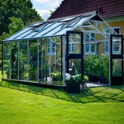 Juliana Premium 13,0 m² drivhus alu/sort med 3mm hærdet glas