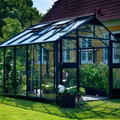 Juliana Premium drivhus antracit og sort med hærdet glas 10,9 m²
