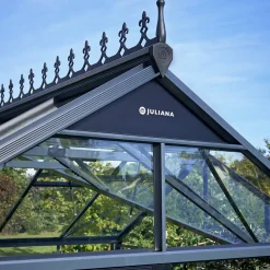 Juliana Premium drivhus antracit og sort med polycarbonat 10,9 m²