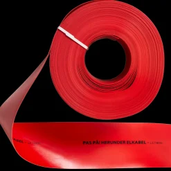 Kabelafdæk 100X2 mm 50 meter rød "PAS PÅ, HERUNDER ELKABEL"