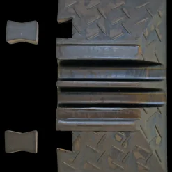 Kabelafdækning endestykke til 2 kanaler sort/gul