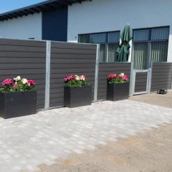 Kirkedal galvaniseret komposithegn startsæt 90 cm 25 mm klink, sort