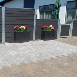 Kirkedal galvaniseret komposithegn startsæt 90 cm 25 mm klink, sort