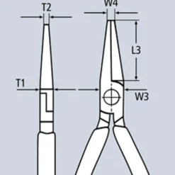 Knipex spidstang med skær og flerkomponent håndtag 200 mm