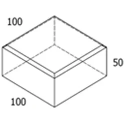 Kopsten grå standard - 10x10x5 cm