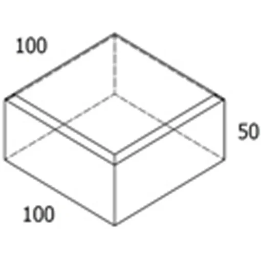Kopsten grå standard - 10x10x5 cm