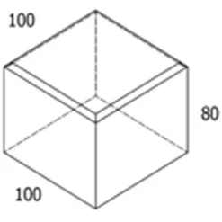 Kopsten koks brud - 10x10x8 cm