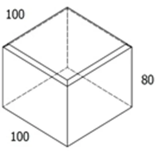 Kopsten koks brud - 10x10x8 cm