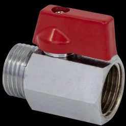 Kuglehane m/greb muffe/nippel 1/2" forkromet