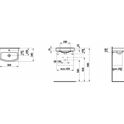 Laufen Kompas håndvask 390x178x520 mm hvid