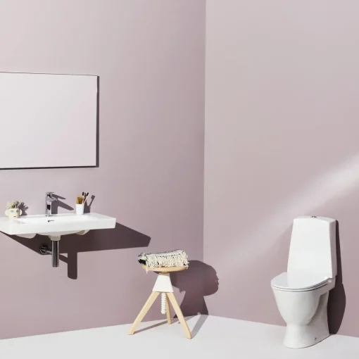 Laufen Pro-N toilet m/skjult S-lås hvid