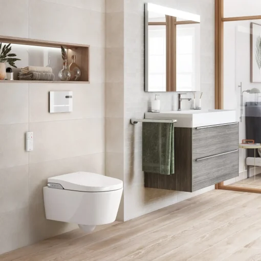 Laufen Roca Inspira væghængt duschtoilet inkl. softclose sæde hvid