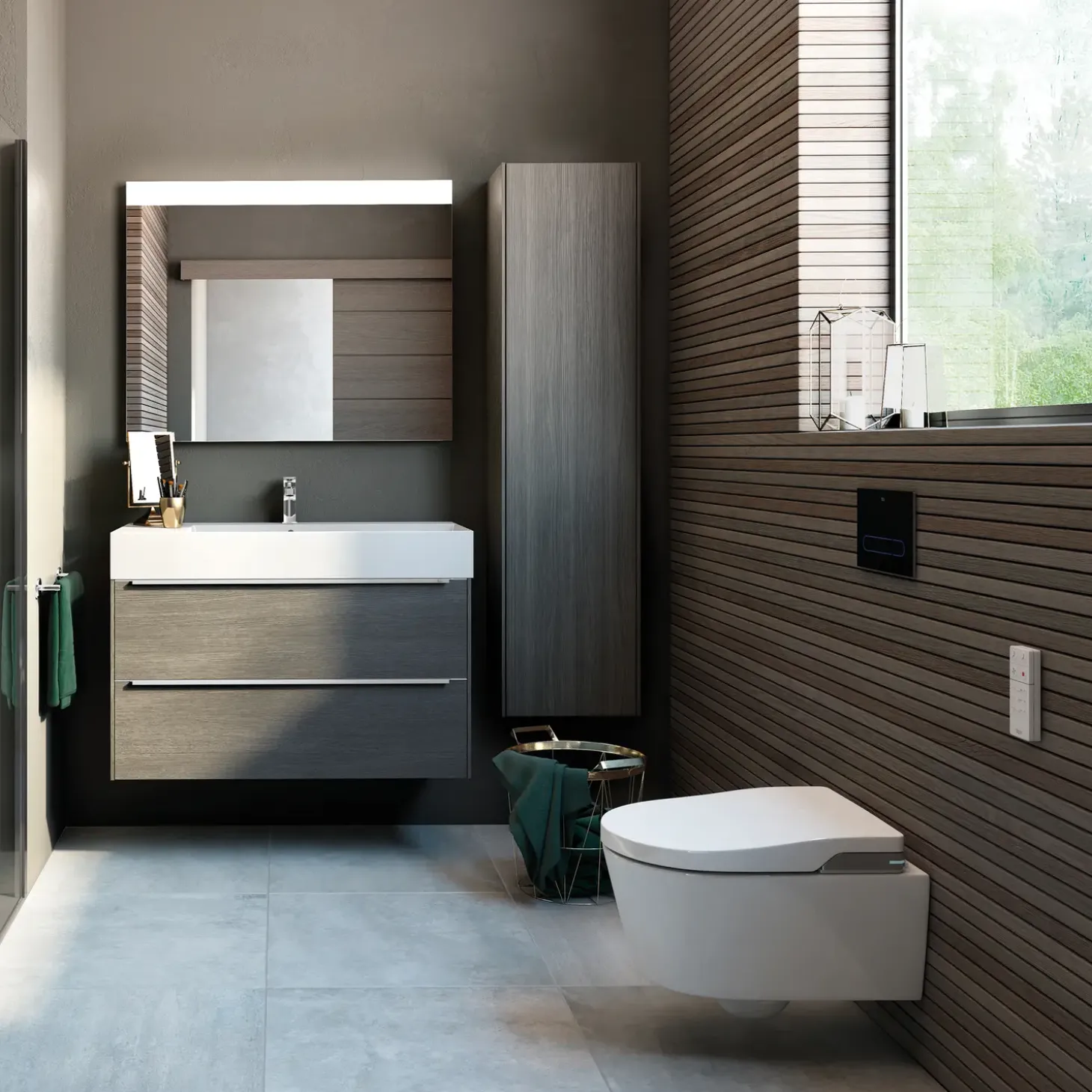 Laufen Roca Inspira væghængt duschtoilet inkl. softclose sæde hvid