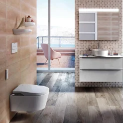 Laufen Roca Inspira væghængt duschtoilet inkl. softclose sæde hvid