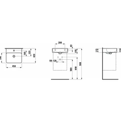 Laufen Val håndvask 450x190x500 mm hvid