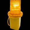 LED-Blinklygte med gul linse til afspærring
