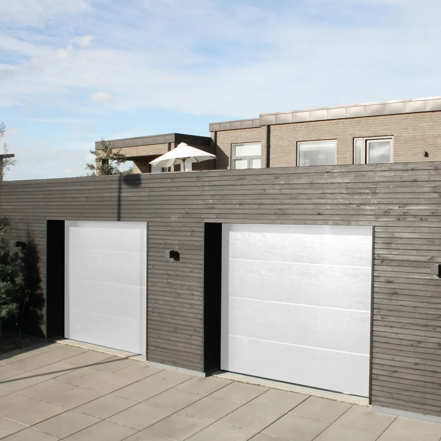 Ledhejseport hvid B2530 x H2140 mm