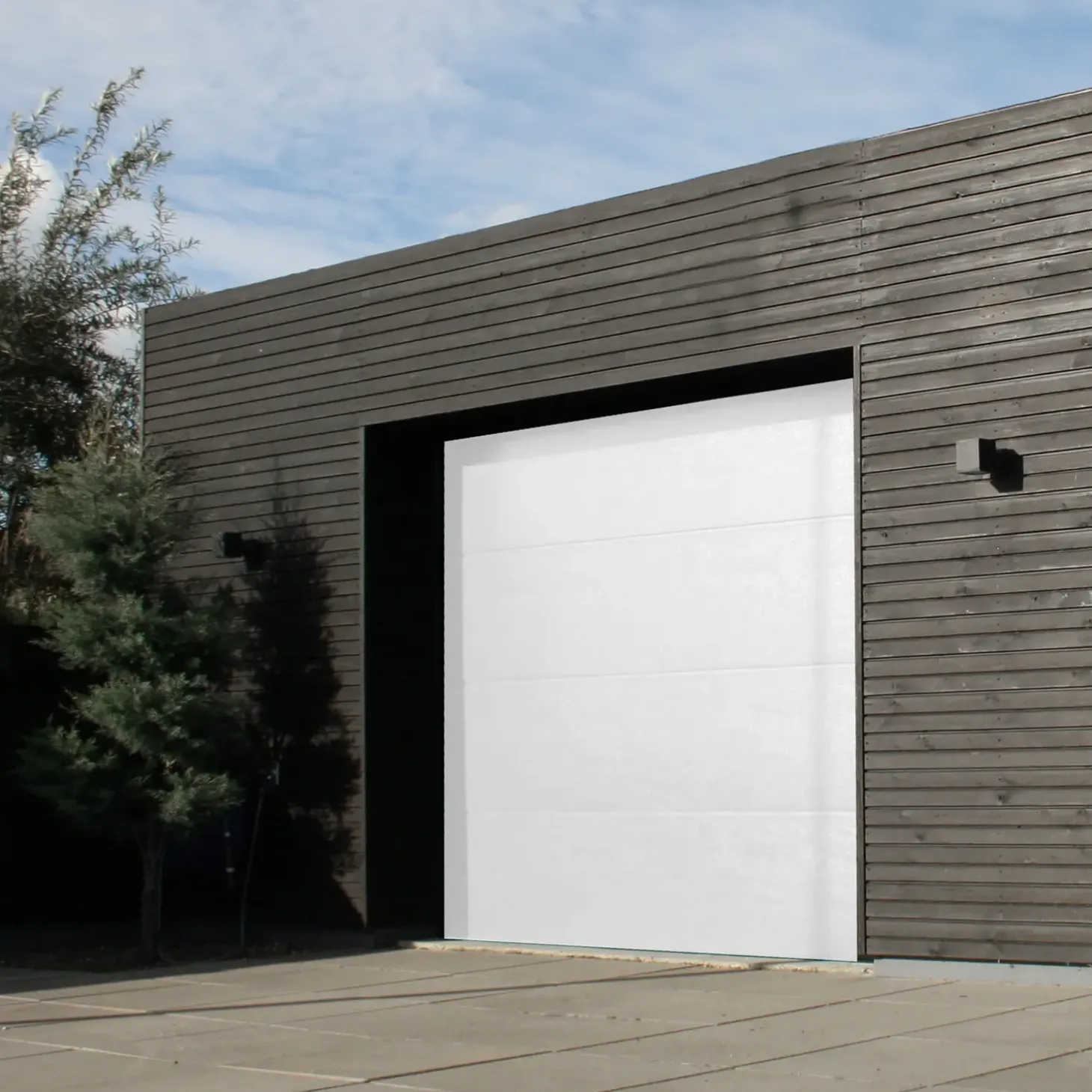 Ledhejseport hvid B2410 x H2140 mm