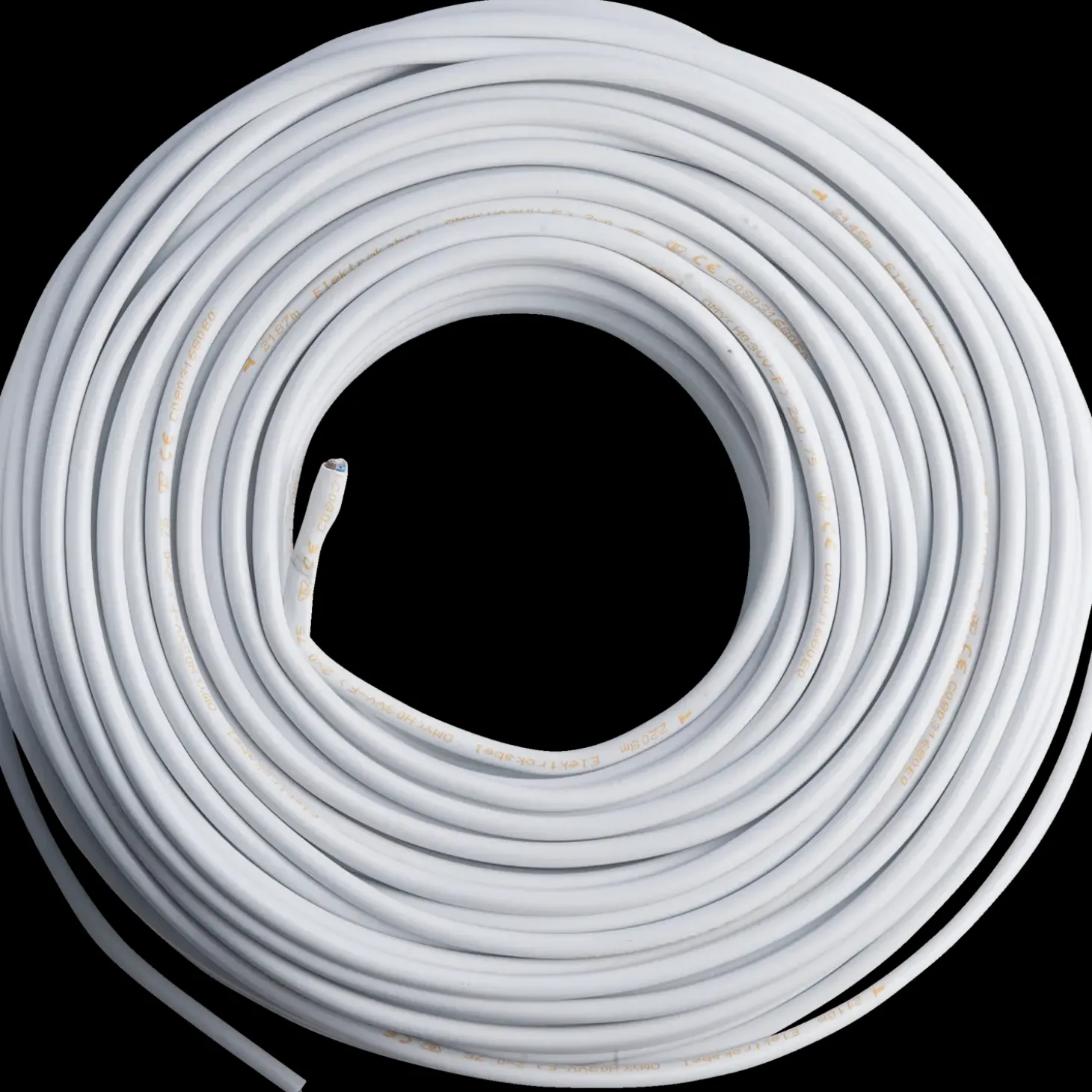 LED.rund 100 m H03VV-F hvid