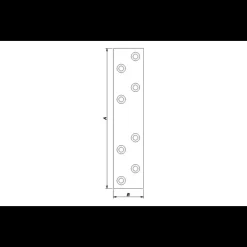 Ligejern 176x38 mm. elforzinket