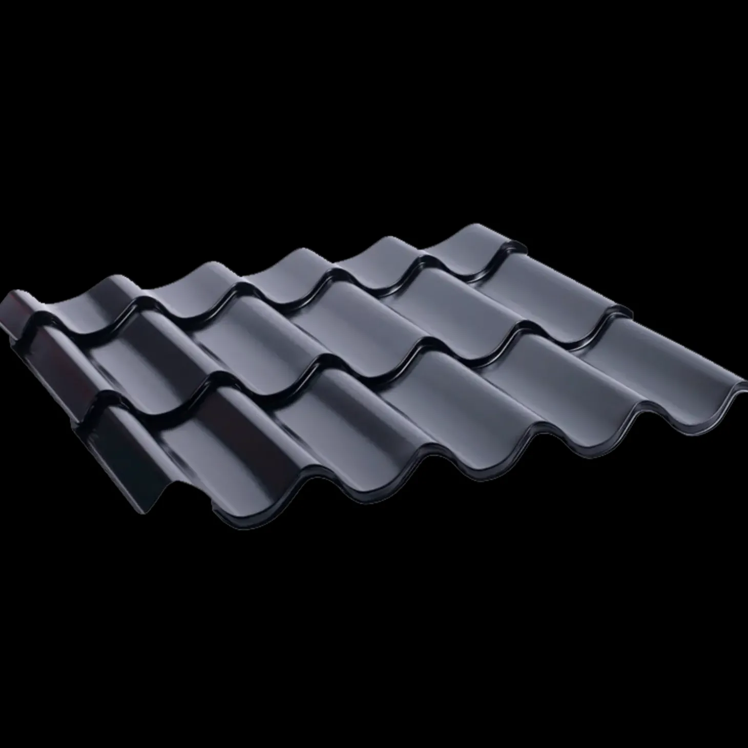 Lindab Topline 40 tagplade m/facon 0,5 mm grafitgrå