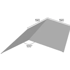 Lindab topline rygning sort 0,15X1,23 m
