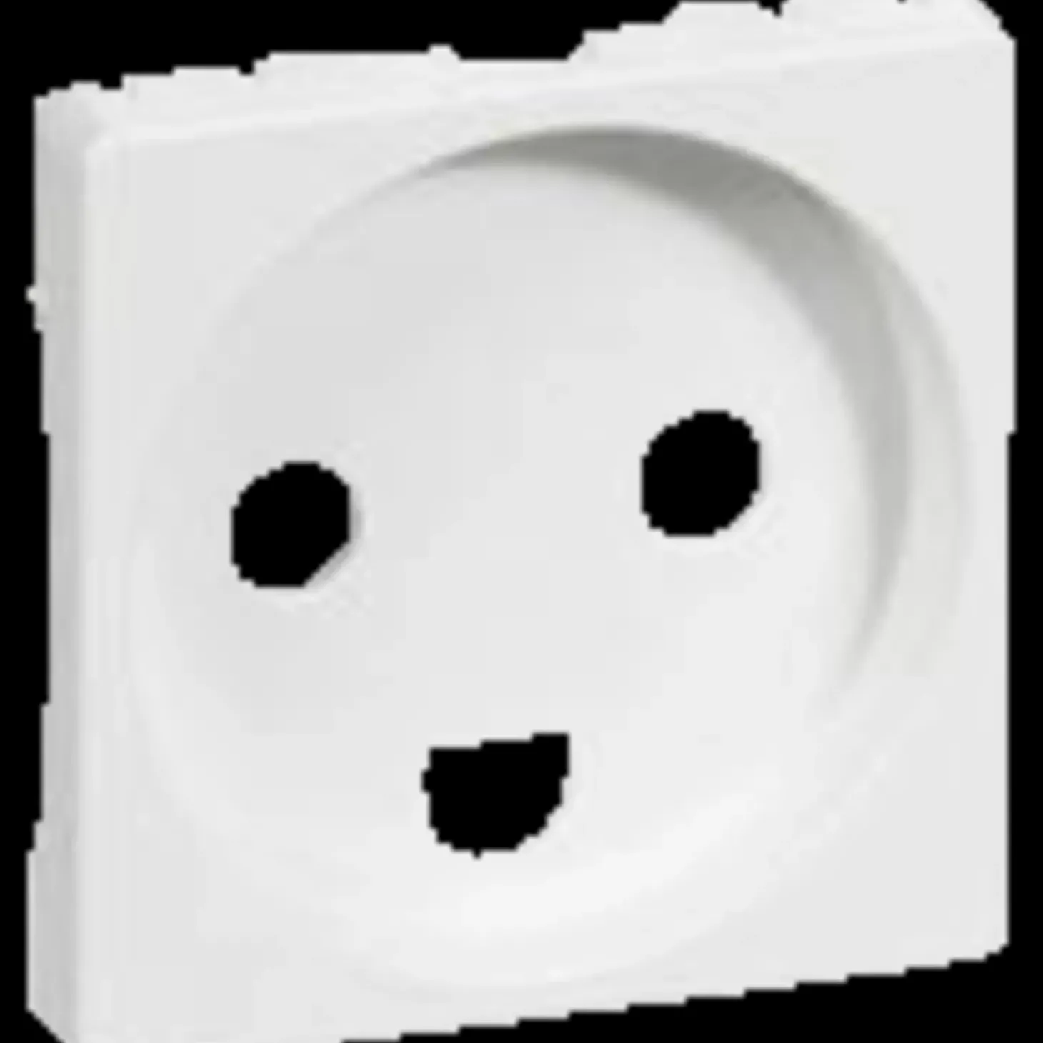 LK Fuga afdækning stikkontakt m/jord 1 modul hvid