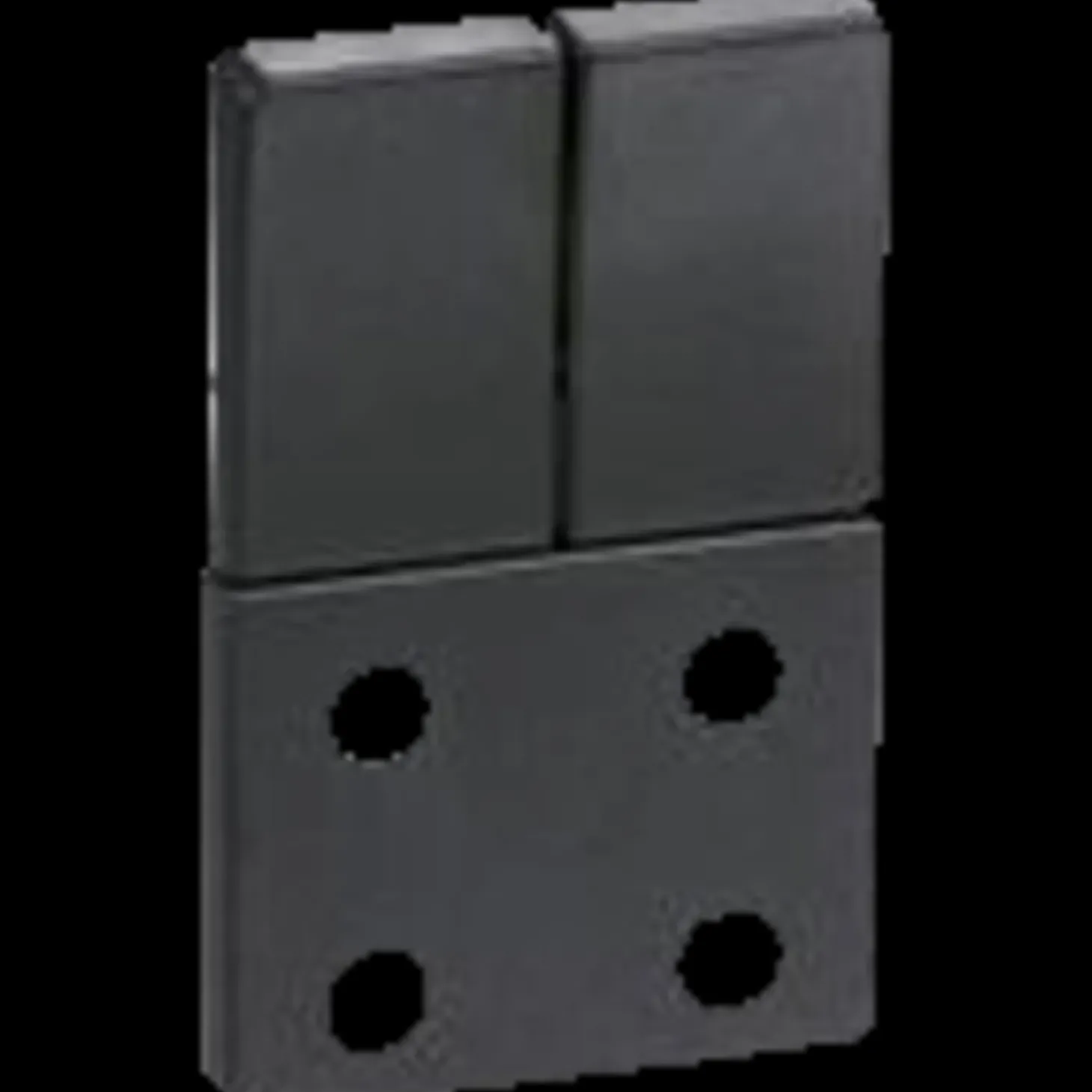 LK Fuga afdækning u/jord dobbelt stikkontakt koksgrå