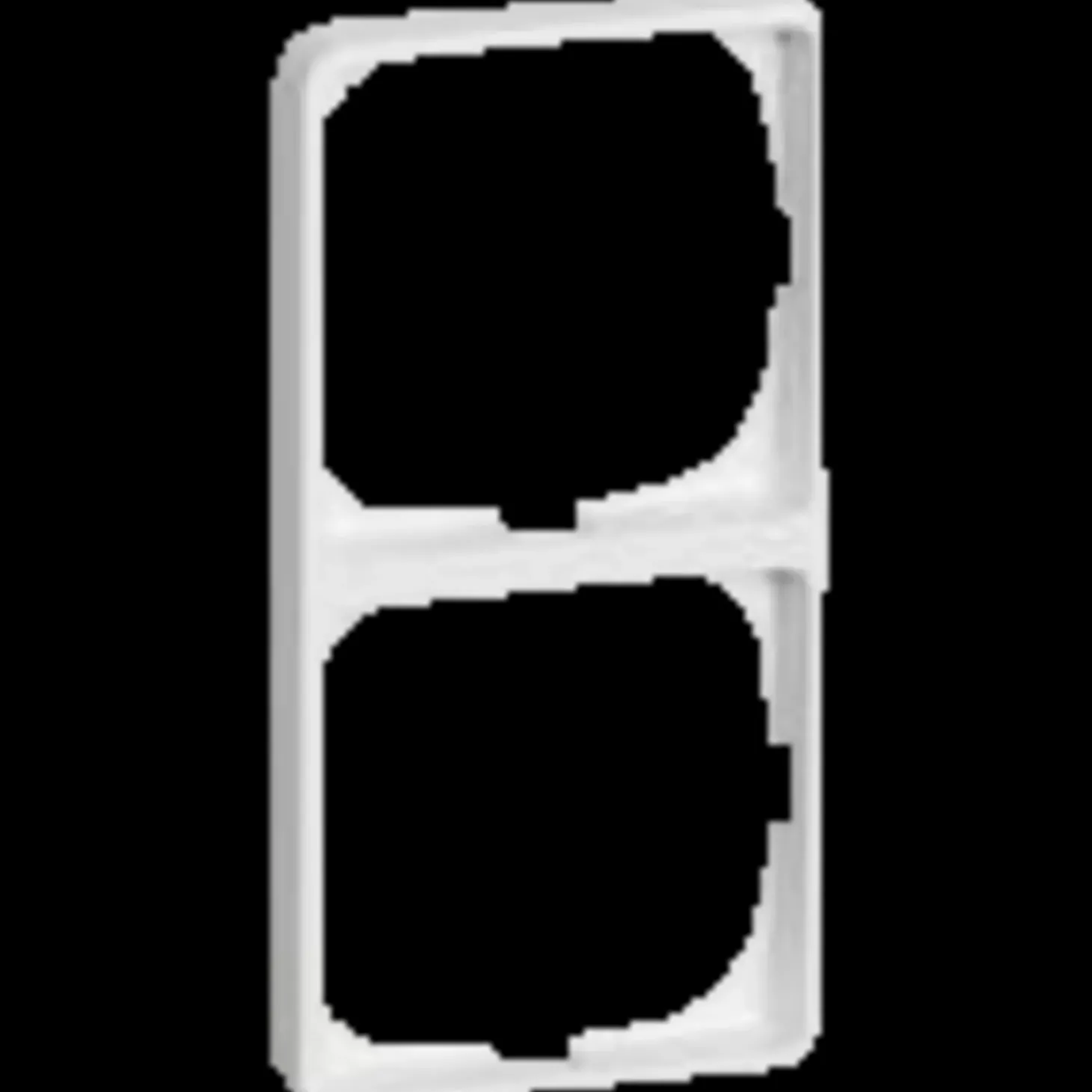 LK Fuga baseline 50 ramme 2x1 modul hvid