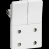 LK Fuga stikkontakt 1 1/2 modul dobbelt hvid
