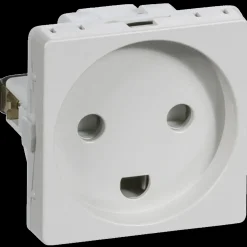 LK Fuga stikkontakt m/jord u/afbryder 1 modul lysegrå