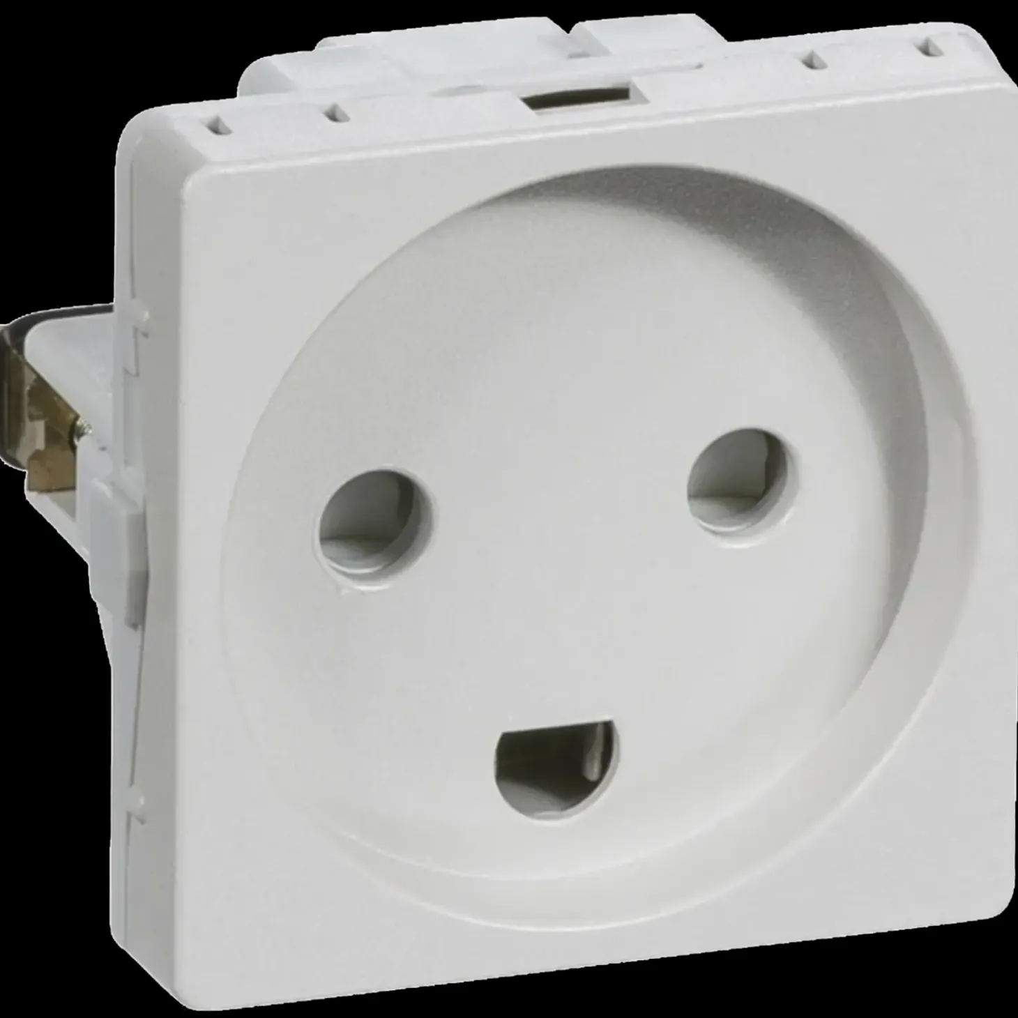 LK Fuga stikkontakt m/jord u/afbryder 1 modul lysegrå