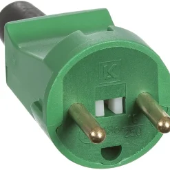 LK hanstik rund u/jord 250V grøn