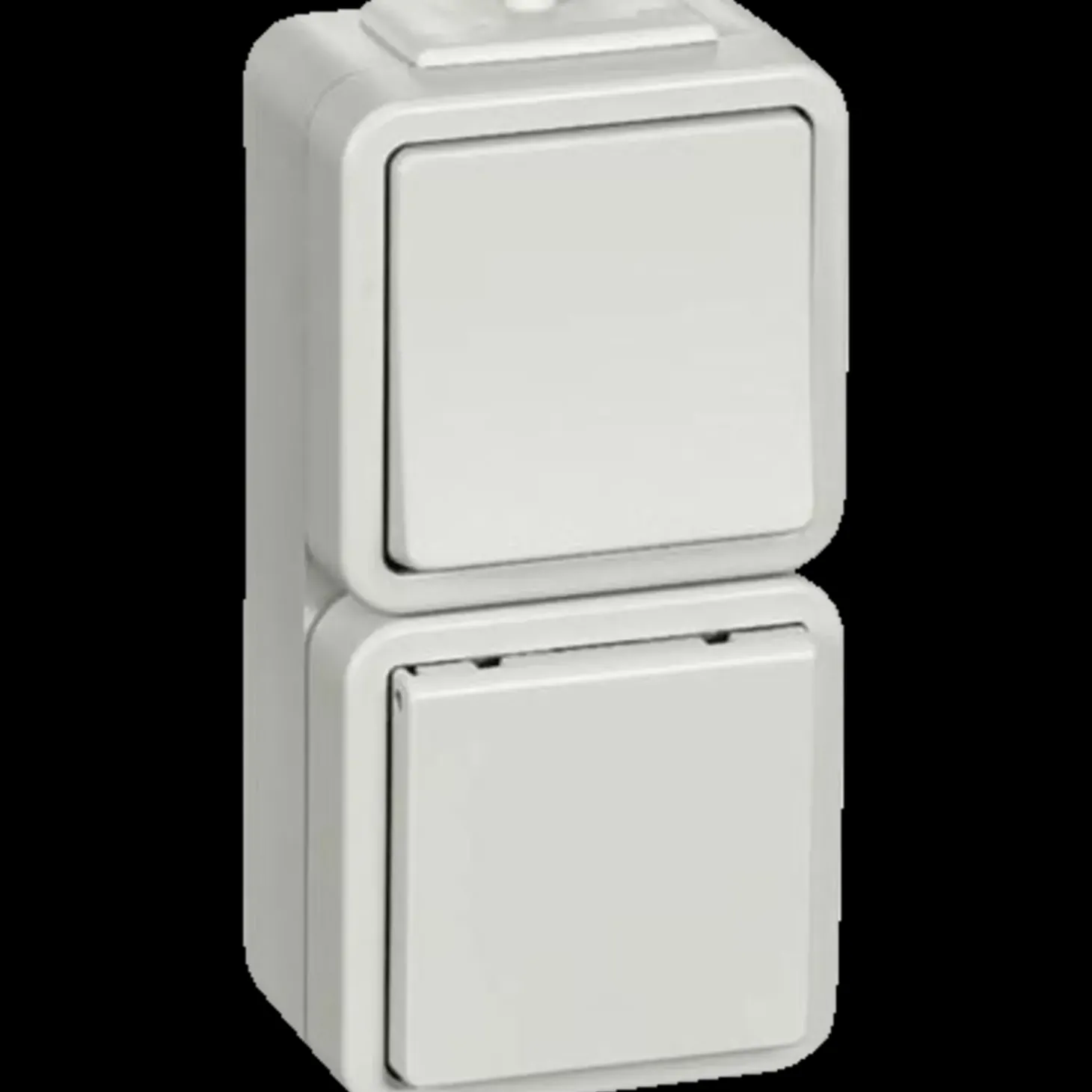 LK Opus 73 afbryder m/stikkontakt lysegrå