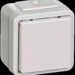 LK Opus 73 stikkontakt u/afbryder lysegrå