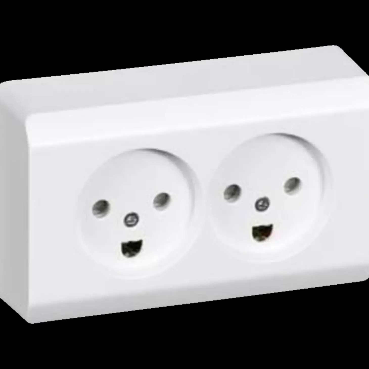 LK Opus66 udvendig stikkontakt m/jord dobbelt hvid