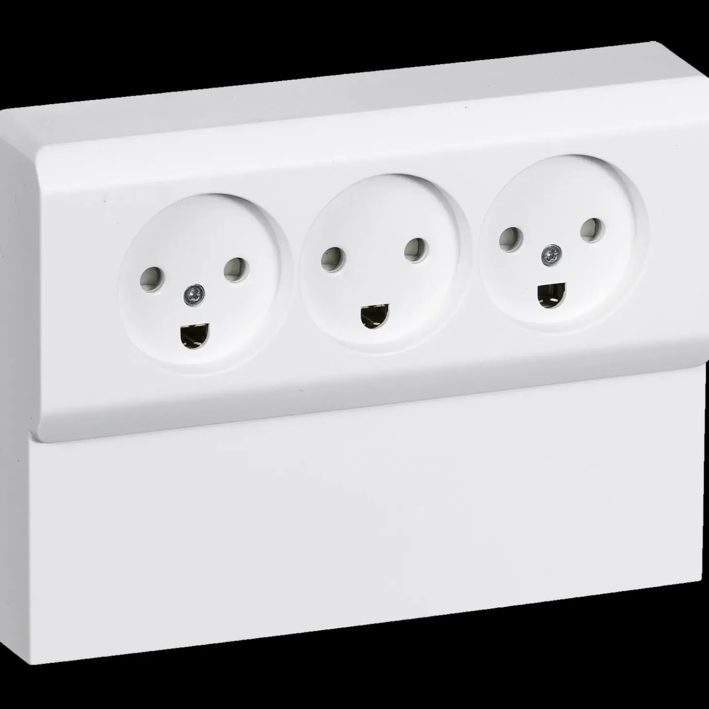 LK panelstikkontakt OPUS 66 udvendig triple m/jord hvid