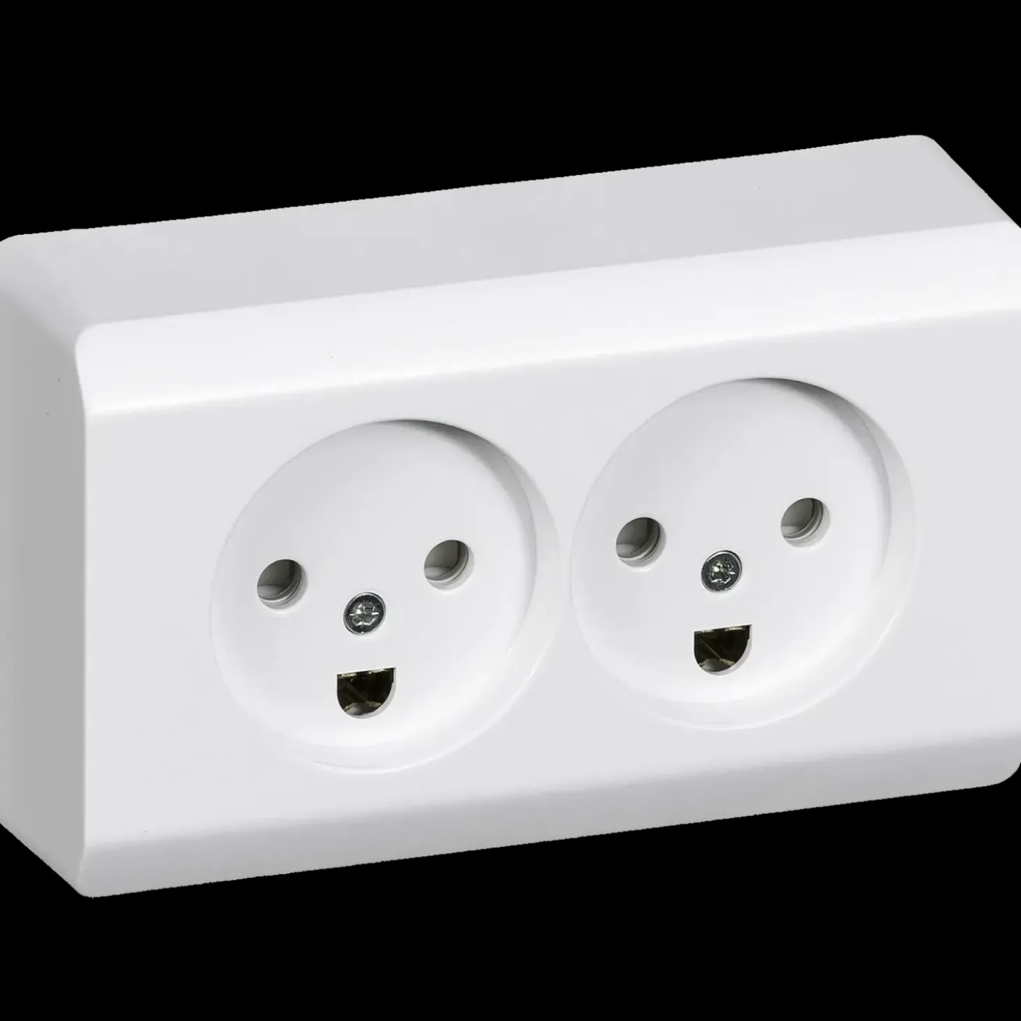 LK stikkontakt OPUS 66 udvendig dobbelt hvid