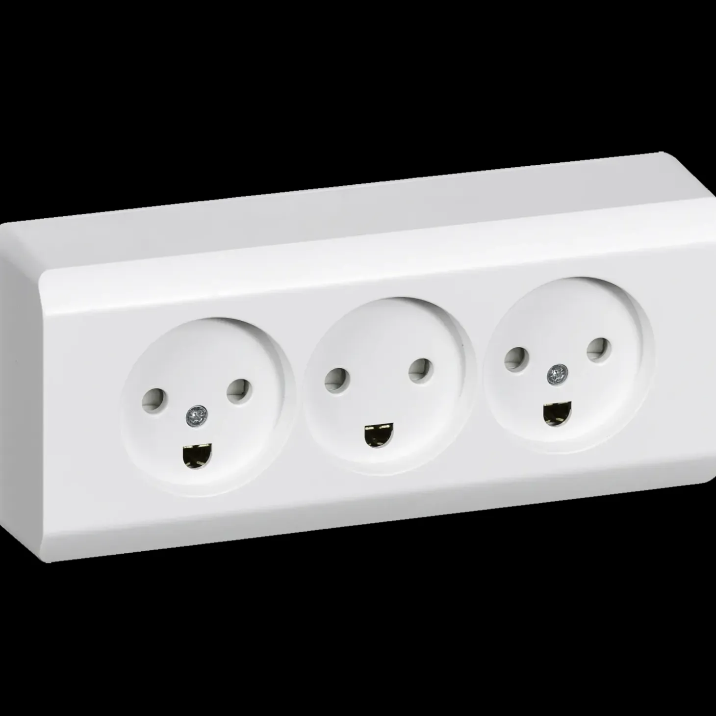 LK stikkontakt OPUS 66 udvendig triple hvid